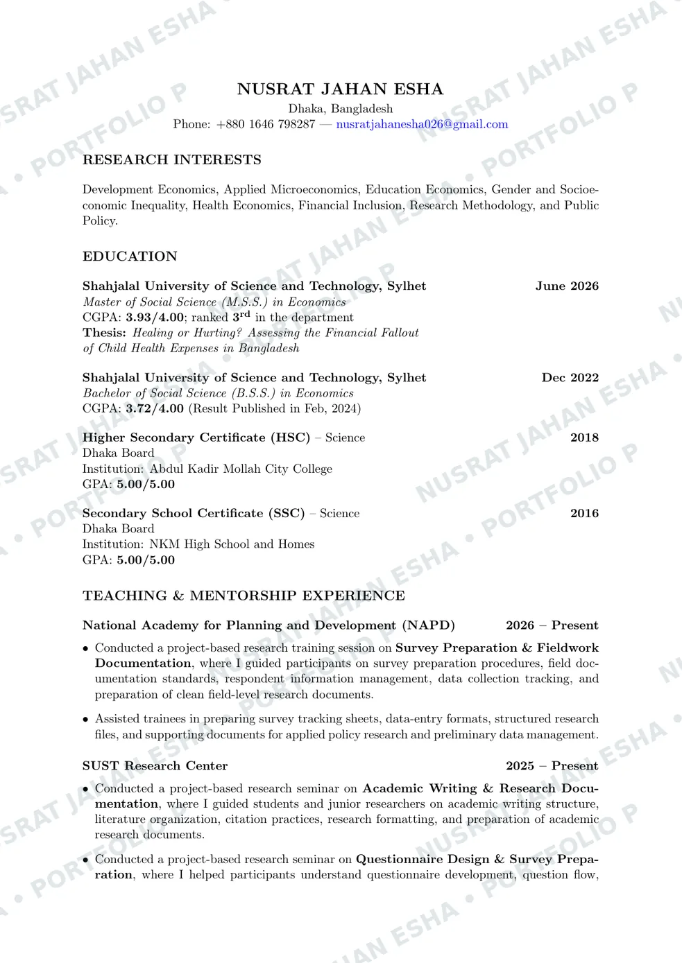 CV page 1