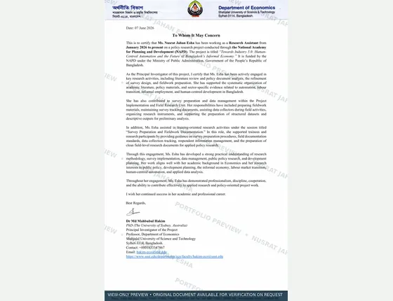 Watermarked preview of Research Assistant Experience - NAPD